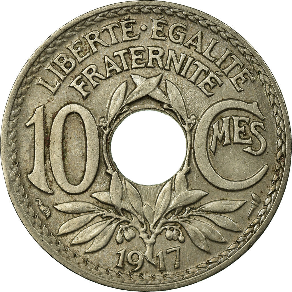 Coin, France, Lindauer, 10 Centimes, 1917, AU(50-53), Copper-nickel, KM:866a