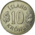 Moneda, Islandia, 10 Kronur, 1980, EBC, Cobre - níquel, KM:15