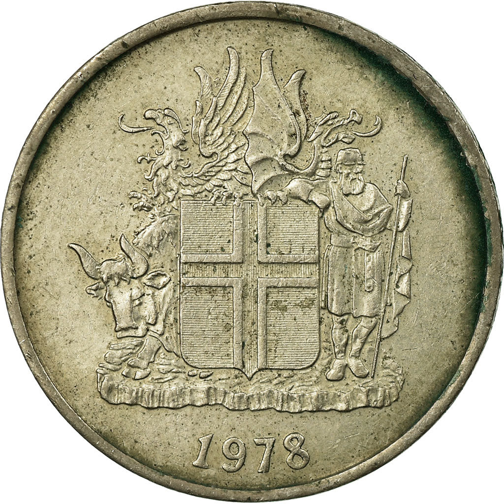 Coin, Iceland, 5 Kronur, 1978, EF(40-45), Copper-nickel, KM:18