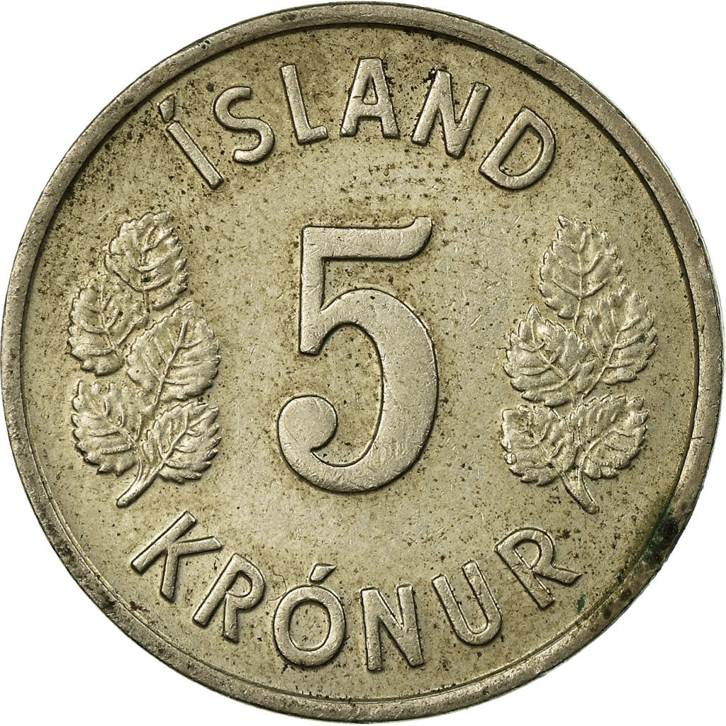 Coin, Iceland, 5 Kronur, 1978, EF(40-45), Copper-nickel, KM:18