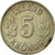 Moneda, Islandia, 5 Kronur, 1978, MBC, Cobre - níquel, KM:18