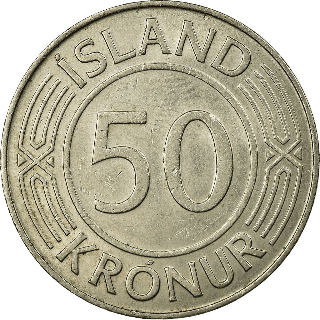 Coin, Iceland, 50 Kronur, 1978, EF(40-45), Copper-nickel, KM:19