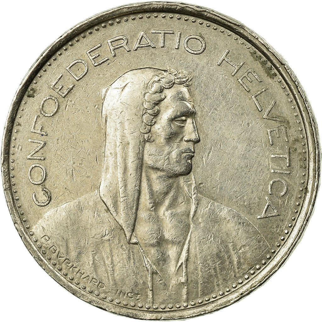 Coin, Switzerland, 5 Francs, 1973, Bern, EF(40-45), Copper-nickel, KM:40a.1