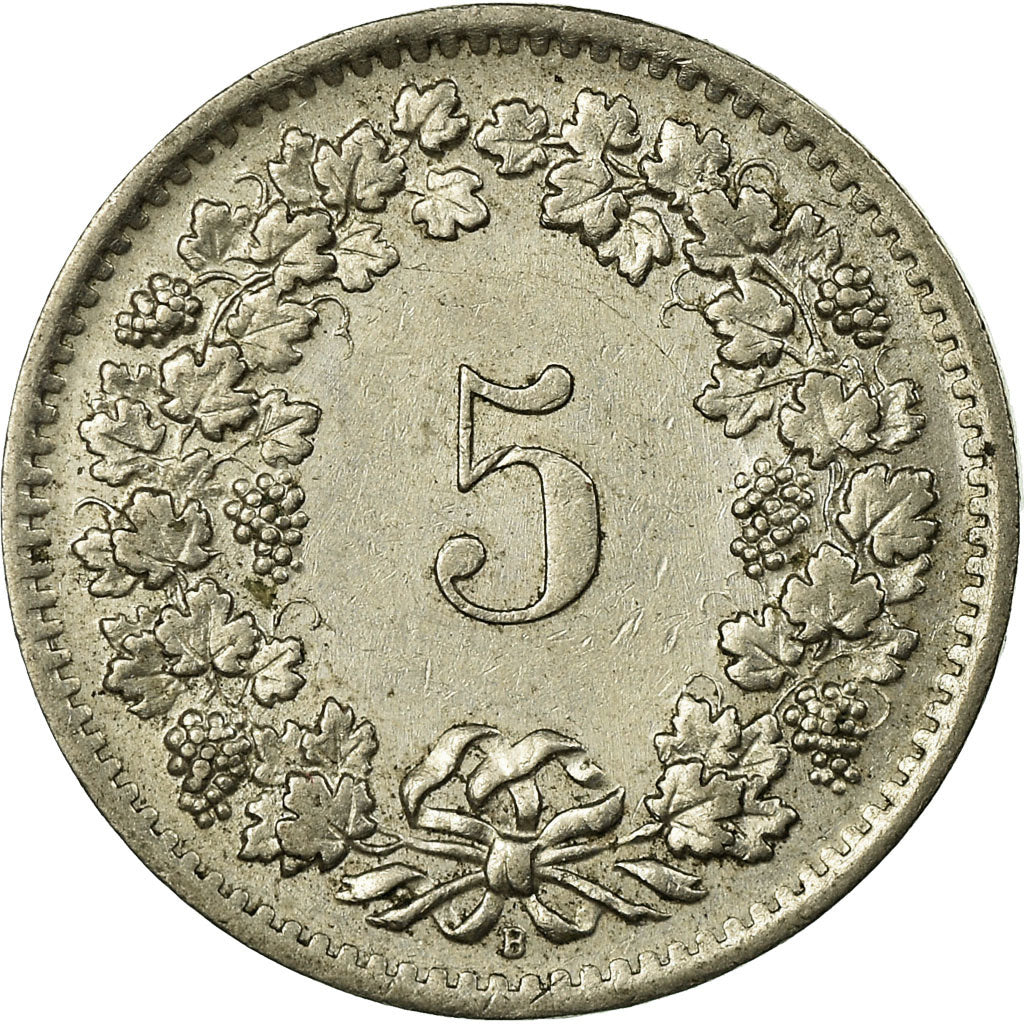 Coin, Switzerland, 5 Rappen, 1965, Bern, EF(40-45), Copper-nickel, KM:26