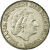 Coin, Netherlands, Juliana, 2-1/2 Gulden, 1959, EF(40-45), Silver, KM:185