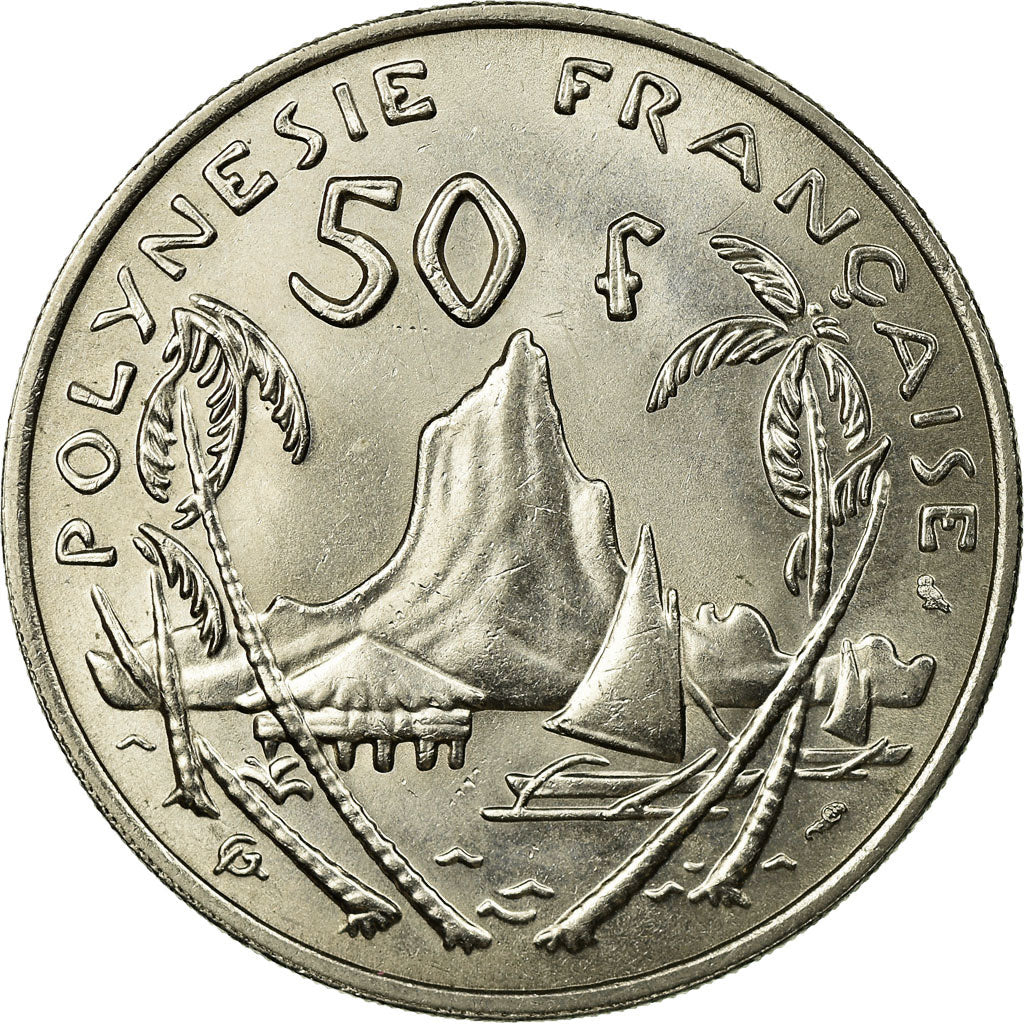 Coin, French Polynesia, 50 Francs, 1967, AU(55-58), Nickel, KM:7