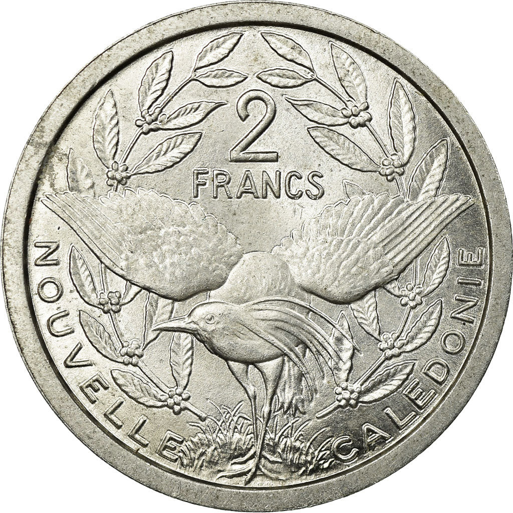 Coin, New Caledonia, 2 Francs, 1949, Paris, AU(55-58), Aluminum, KM:3