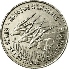 Coin, EQUATORIAL AFRICAN STATES, 100 Francs, 1967, Paris, AU(50-53), Nickel