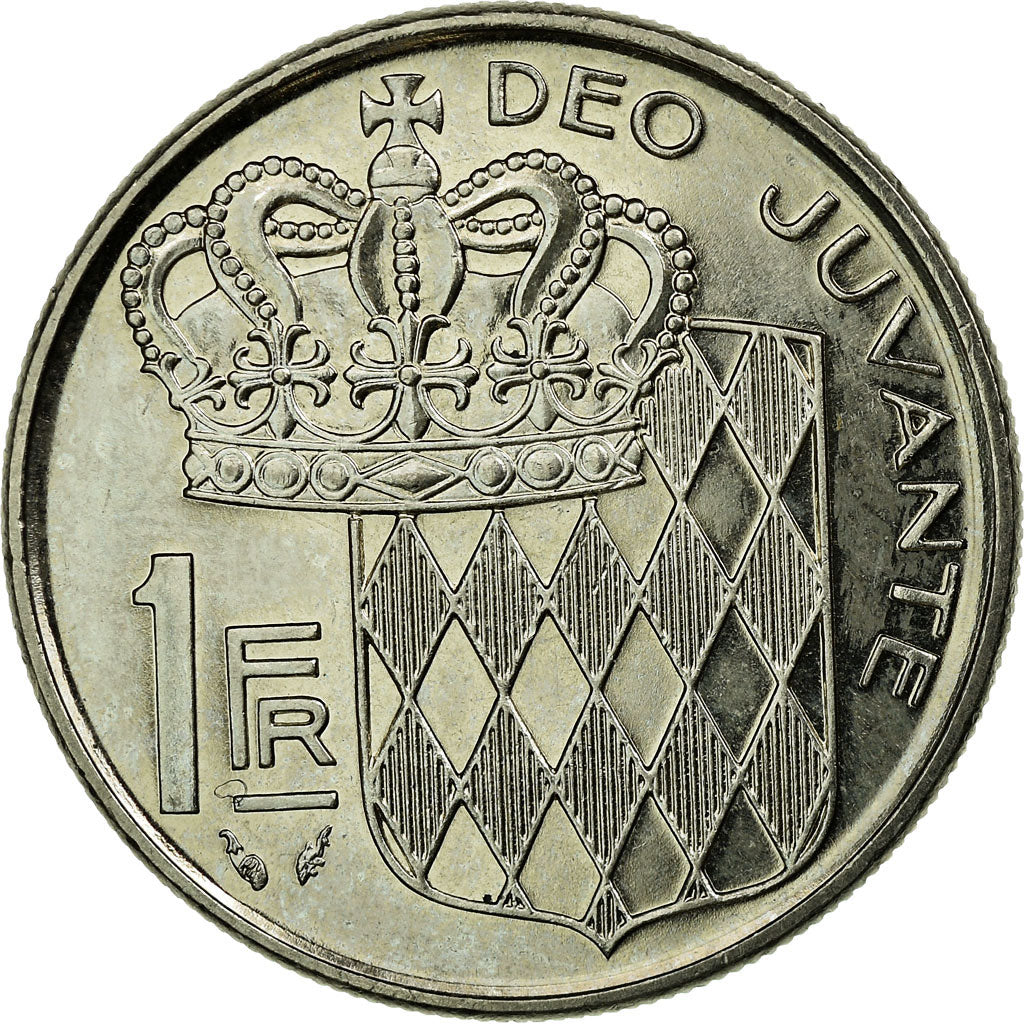 Coin, Monaco, Rainier III, Franc, 1986, AU(55-58), Nickel, KM:140