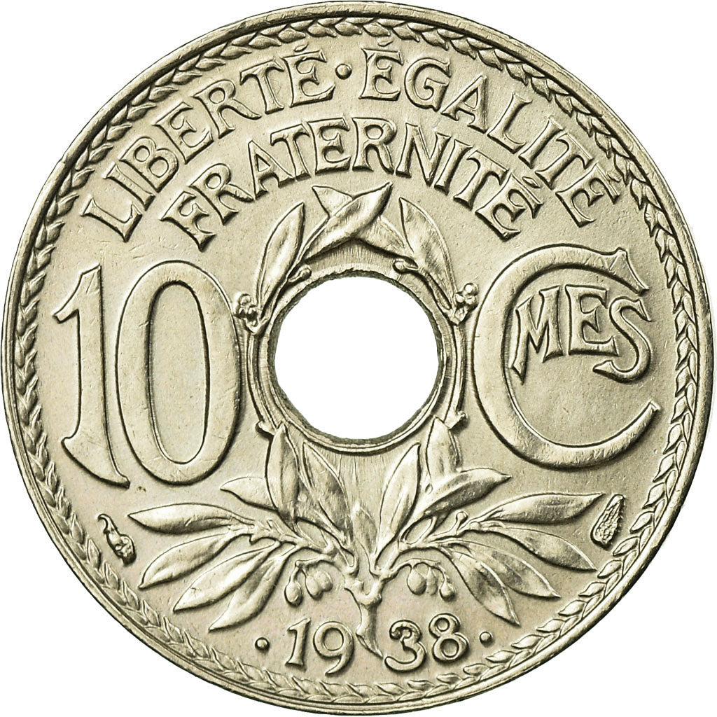 Coin, France, Lindauer, 10 Centimes, 1938, EF(40-45), Nickel-Bronze, KM:889.1