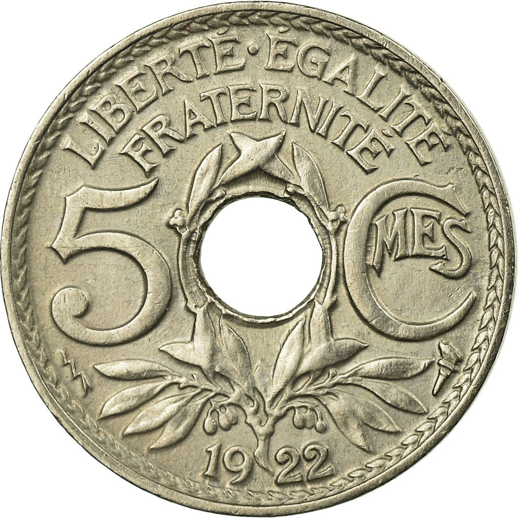 Münze, Frankreich, Lindauer, 5 Centimes, 1922, Poissy, SS, Copper-nickel