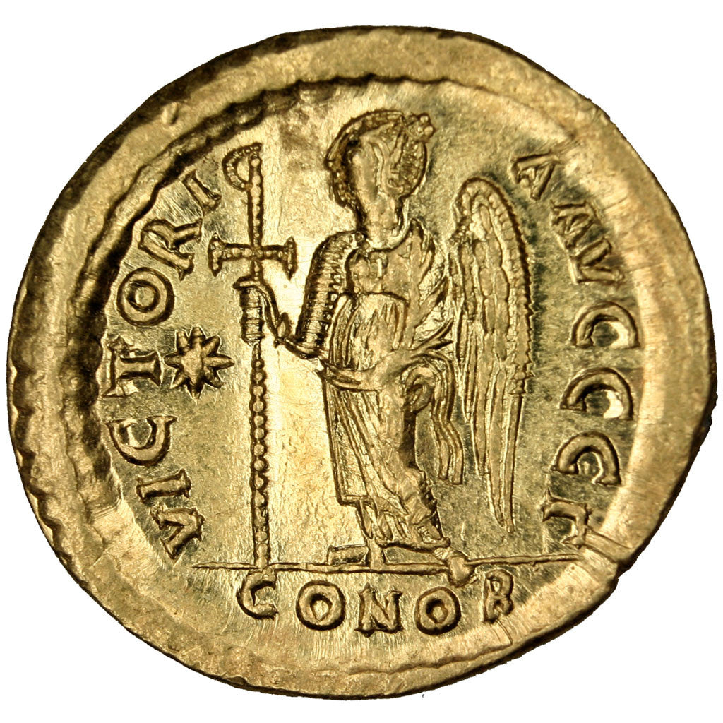 Anastasius I 491-518, Solidus, Constantinople, AU(55-58), Gold, Sear #5, 4.47