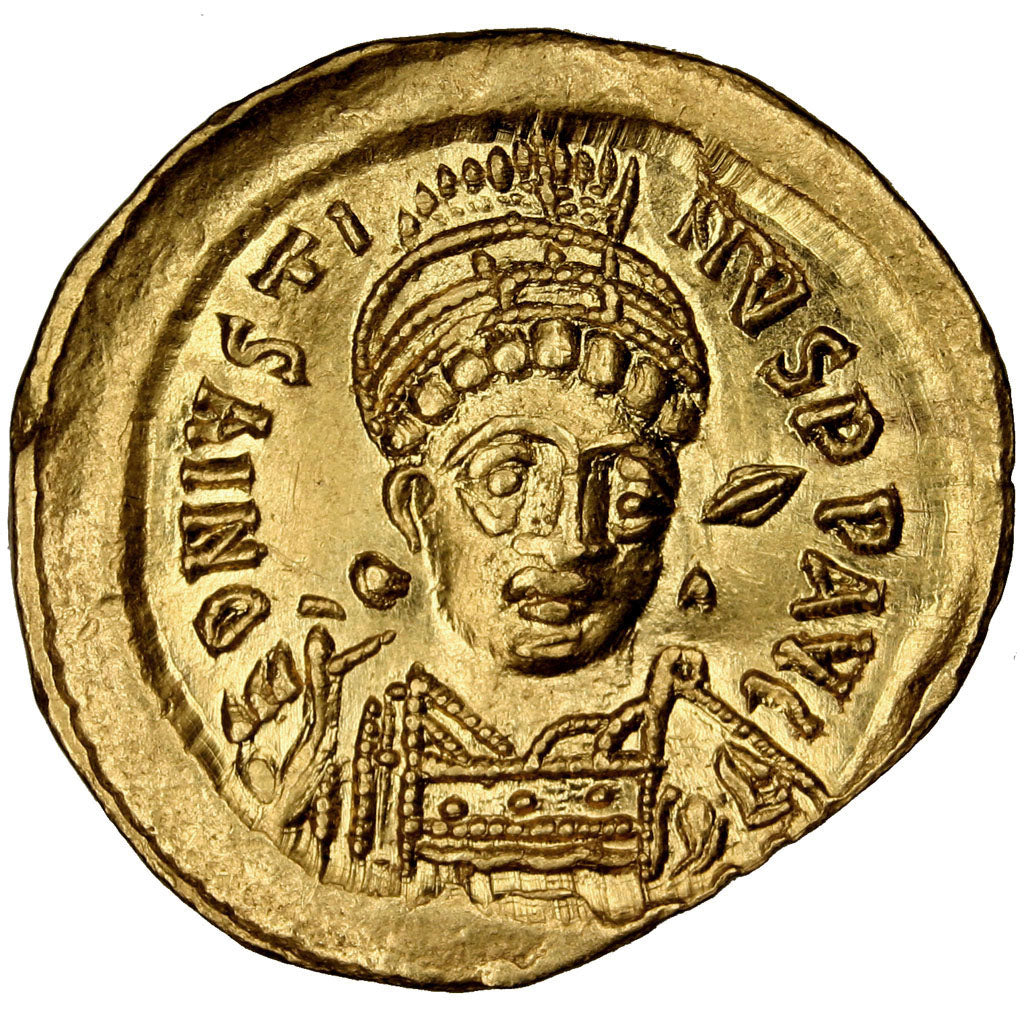 Justin I 518-527, Solidus, Constantinople, AU(55-58), Gold, Sear #55, 4.17