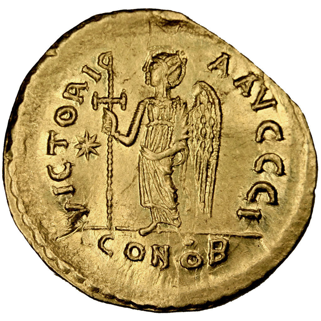 Justin I 518-527, Solidus, Constantinople, AU(55-58), Gold, Sear #55, 4.17