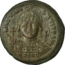 Moeda, Justinian I, Follis, Constantinople, EF(40-45), Cobre, Sear:163