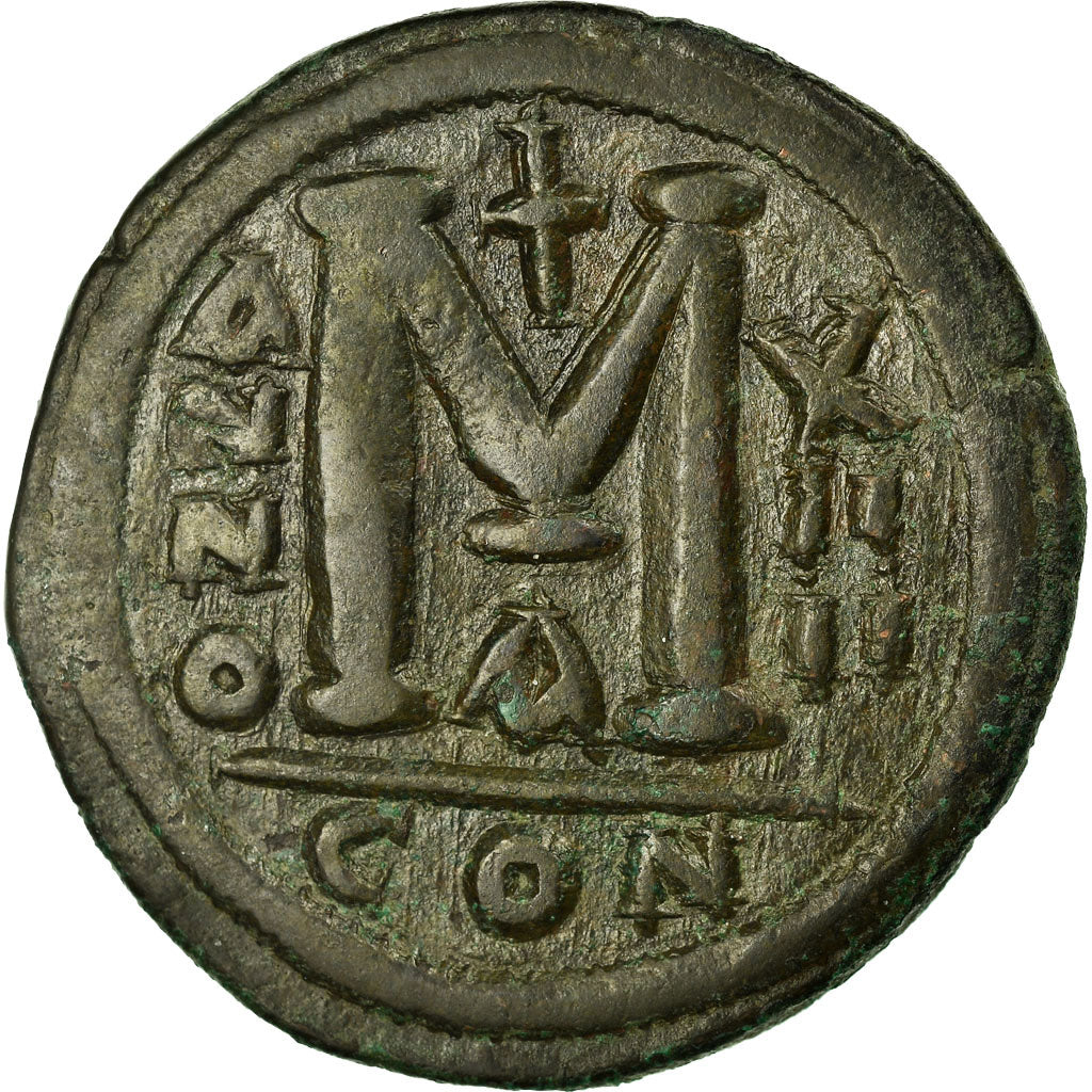 Coin, Justinian I, Follis, Constantinople, EF(40-45), Copper, Sear:163