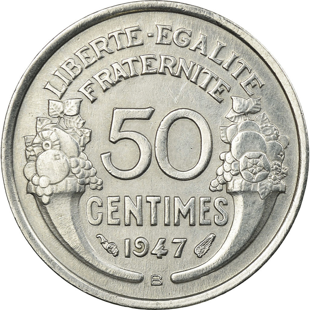 Coin, France, Morlon, 50 Centimes, 1947, Beaumont - Le Roger, EF(40-45)