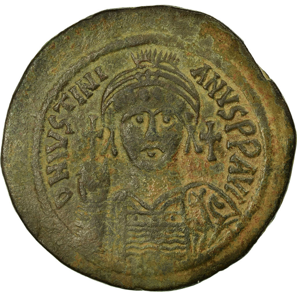 Coin, Justinian I, Follis, Nicomedia, EF(40-45), Copper, Sear:201