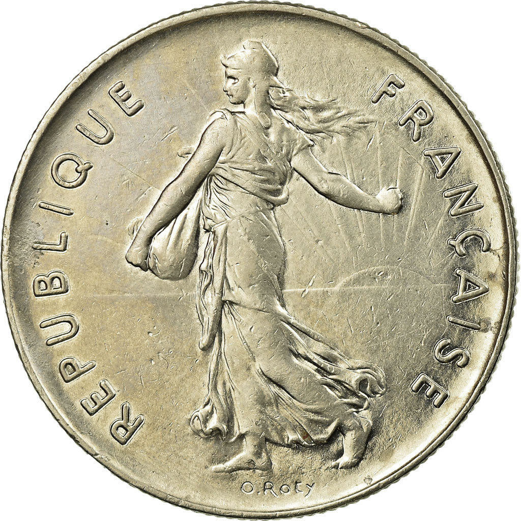 Coin, France, Semeuse, 5 Francs, 1977, Paris, EF(40-45), Nickel Clad