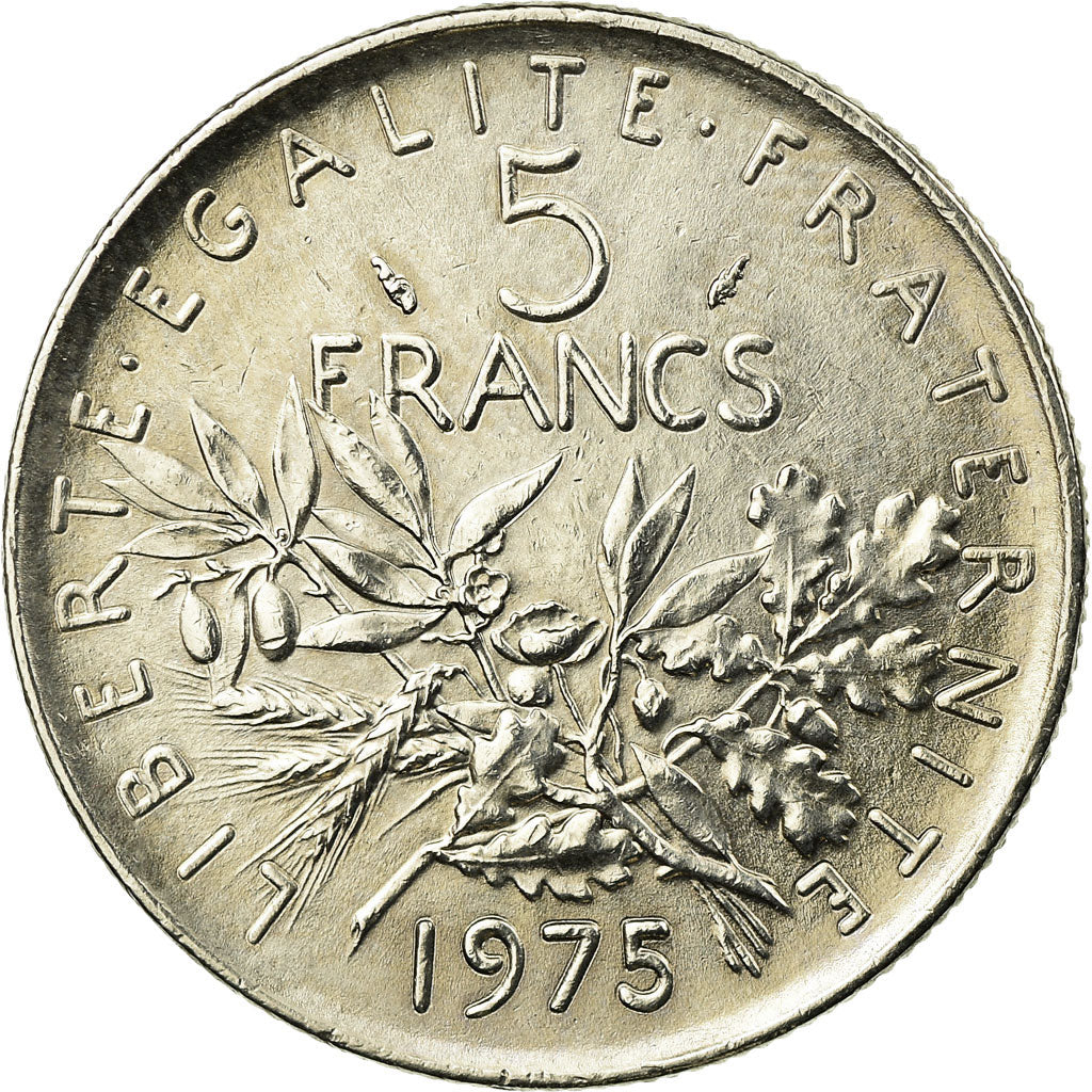 Monnaie, France, Semeuse, 5 Francs, 1975, Paris, TTB, Nickel Clad Copper-Nickel