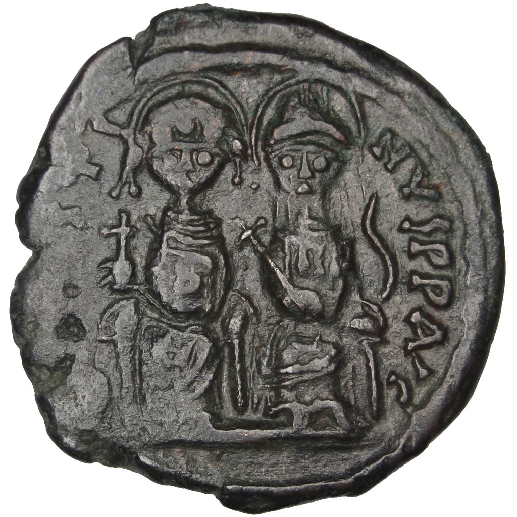 Justin II 565-578, Follis, Nicomedia, EF(40-45), Copper, Sear #369, 13.85