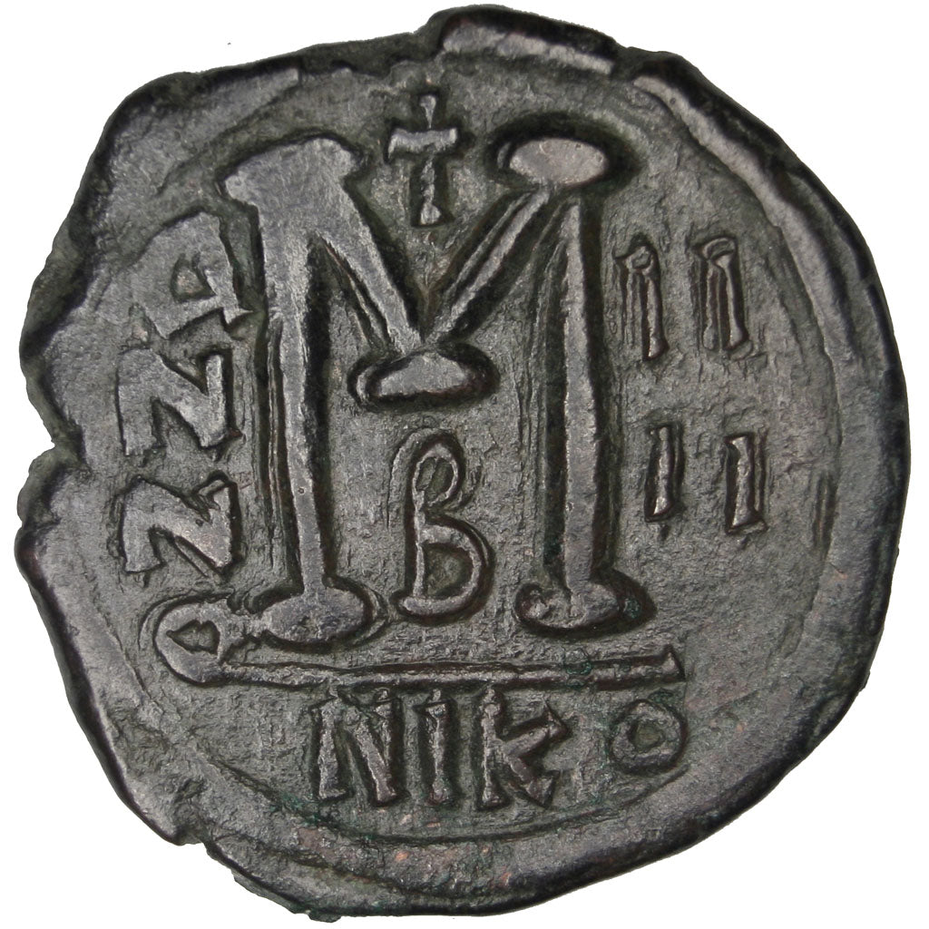 Justin II 565-578, Follis, Nicomedia, EF(40-45), Copper, Sear #369, 13.85