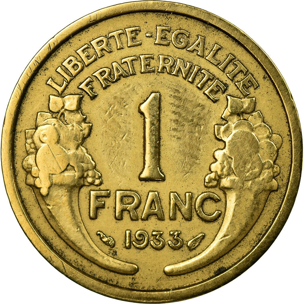 Coin, France, Morlon, Franc, 1933, VF(30-35), Aluminum-Bronze, KM:885