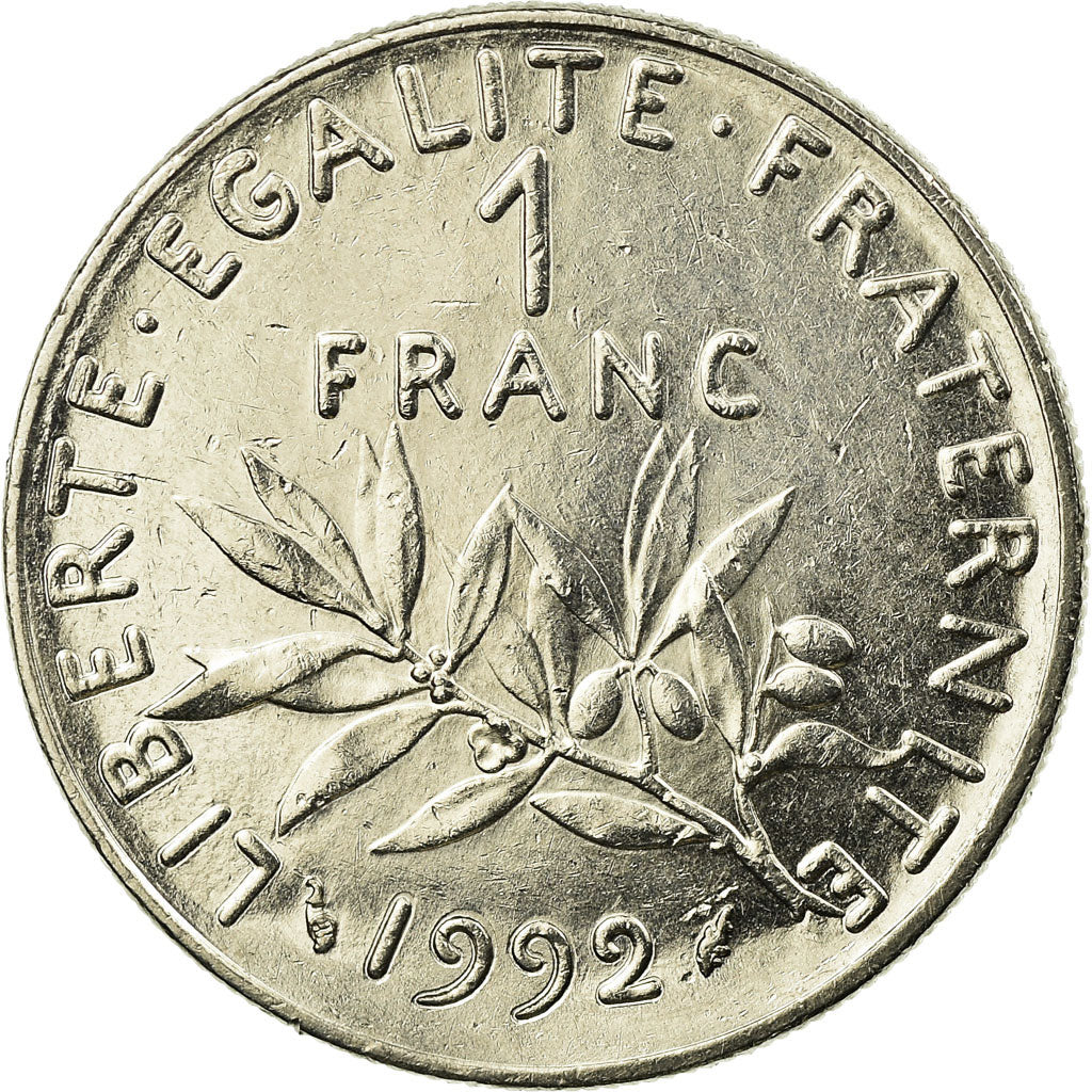 Monnaie, France, Semeuse, Franc, 1992, Paris, TTB, Nickel, Gadoury:474, KM:925.1