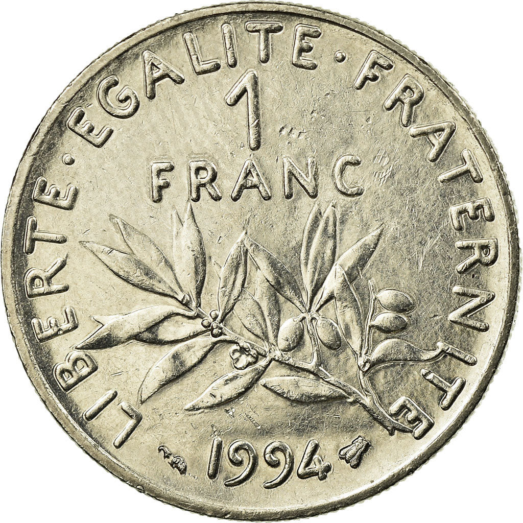 Coin, France, Semeuse, Franc, 1994, Paris, EF(40-45), Nickel, KM:925.1