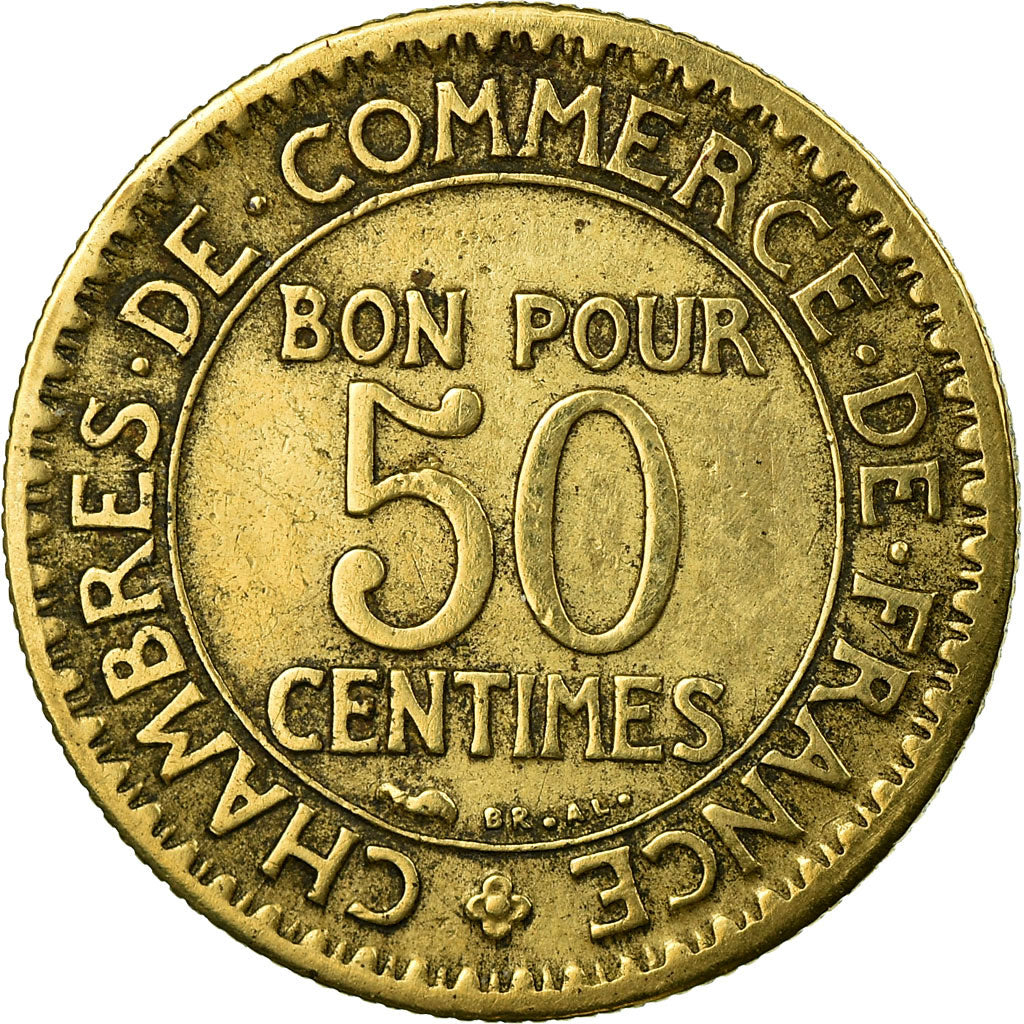Coin, France, Chambre de commerce, 50 Centimes, 1921, VF(30-35)