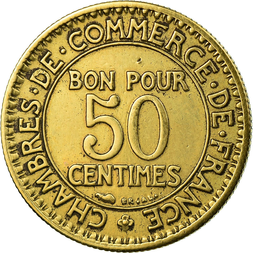 Coin, France, Chambre de commerce, 50 Centimes, 1923, VF(30-35)