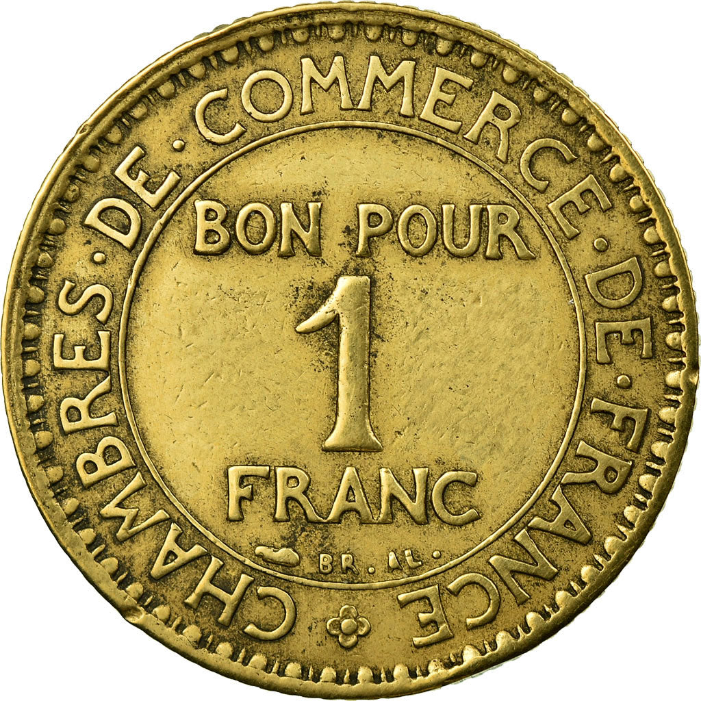Coin, France, Chambre de commerce, Franc, 1925, Paris, VF(20-25)