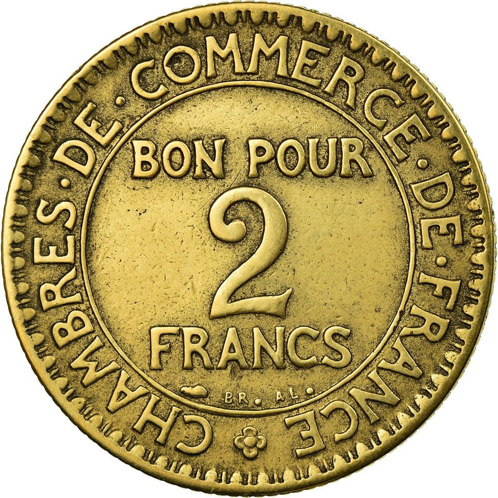 Munten, Frankrijk, Chambre de commerce, 2 Francs, 1925, Paris, FR+