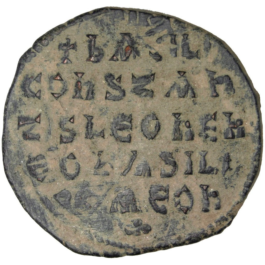 Basil I the Macedonian 867-886, Follis, Constantinople, BB, Rame, Sear:1712