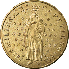 Coin, France, Hugues Capet, 10 Francs, 1987, EF(40-45), Silver, KM:961