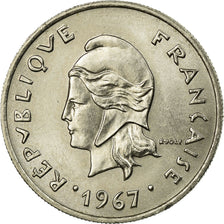 Coin, French Polynesia, 10 Francs, 1967, AU(50-53), Nickel, KM:5