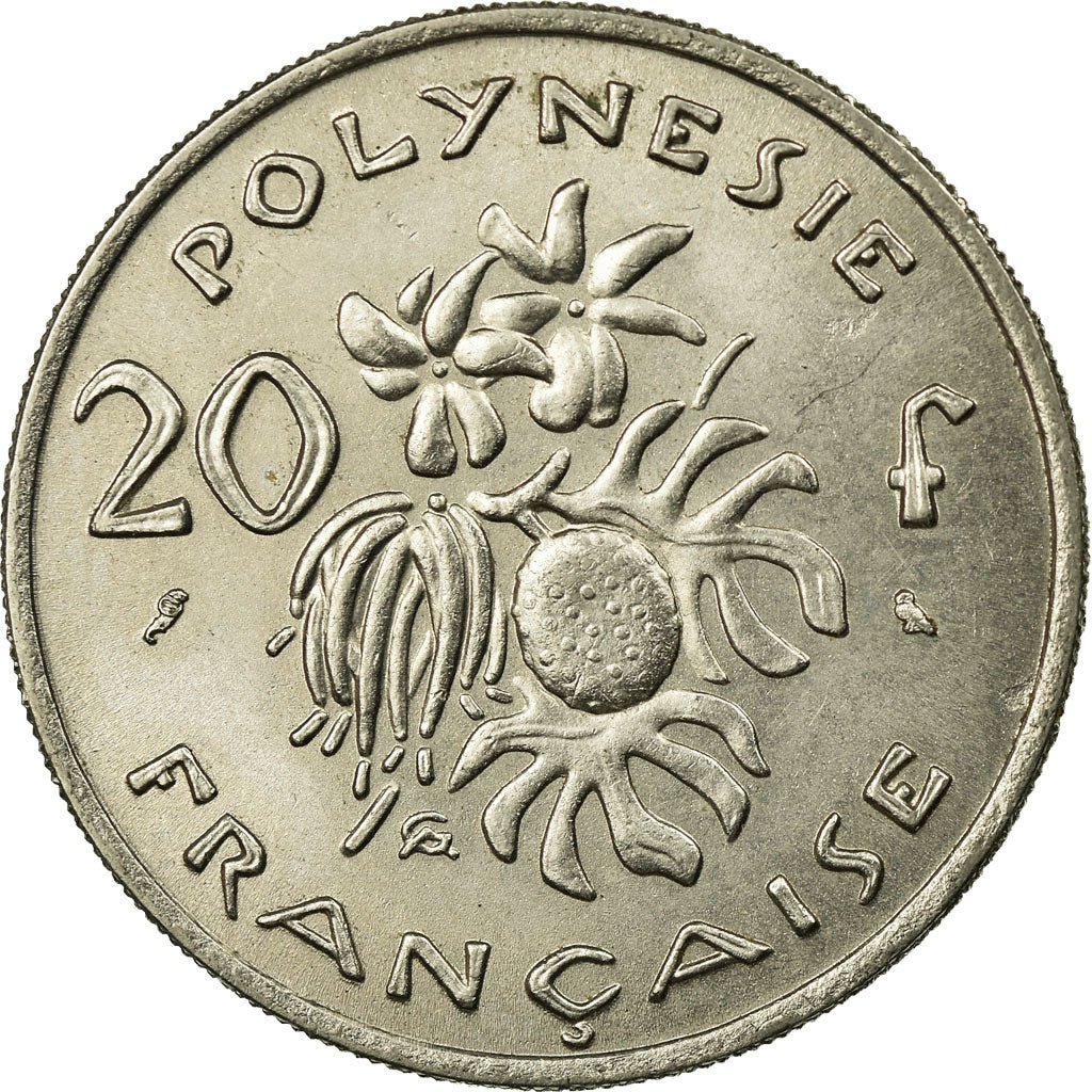 Coin, French Polynesia, 20 Francs, 1967, Paris, AU(55-58), Nickel, KM:6
