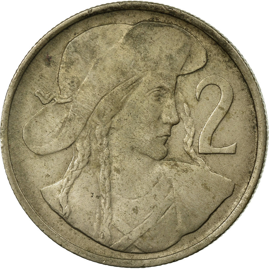 Coin, Czechoslovakia, 2 Koruny, 1948, EF(40-45), Copper-nickel, KM:23