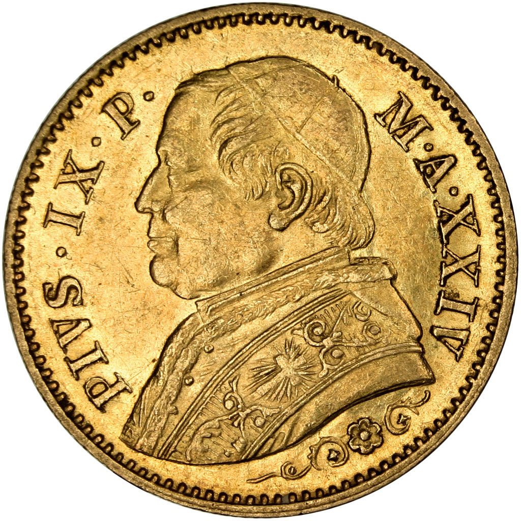 Vatican, 10 Lire, Roma, AU(50-53), Gold, 3.20
