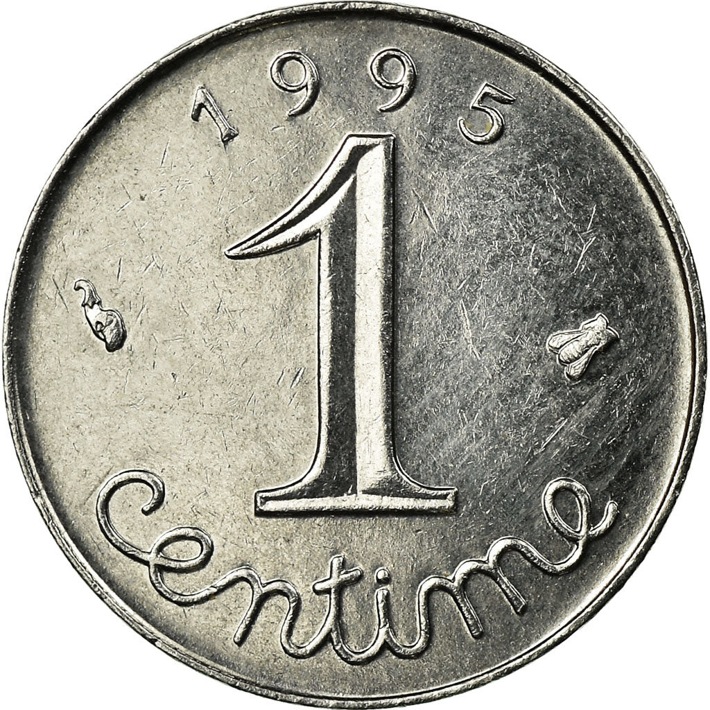 Monnaie, France, Épi, Centime, 1995, Paris, SUP, Stainless Steel, Gadoury:91
