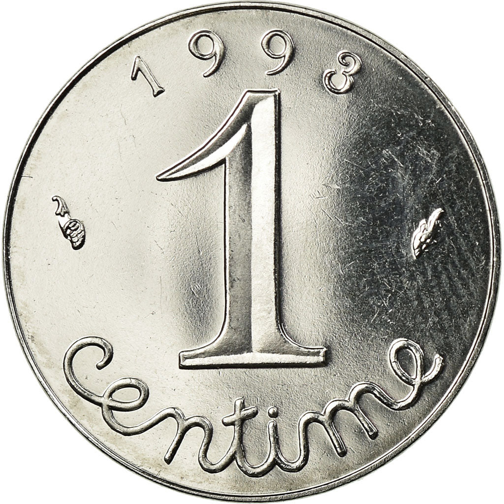 Monnaie, France, Épi, Centime, 1993, Paris, SUP, Stainless Steel, Gadoury:91