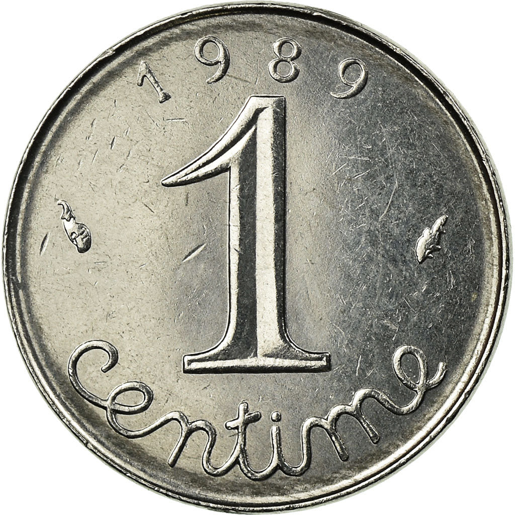Coin, France, Épi, Centime, 1989, Paris, AU(50-53), Stainless Steel, KM:928