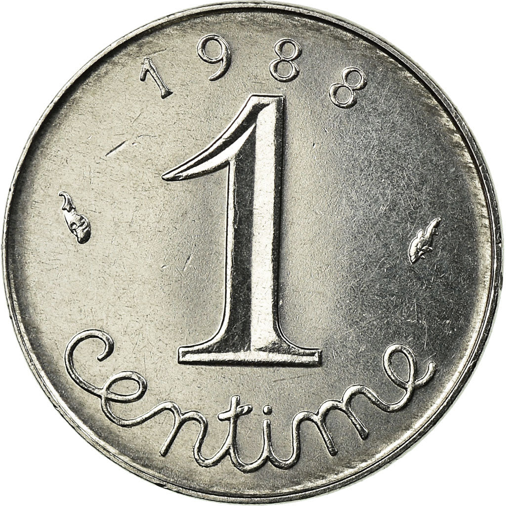 Coin, France, Épi, Centime, 1989, Paris, AU(50-53), Stainless Steel, KM:928