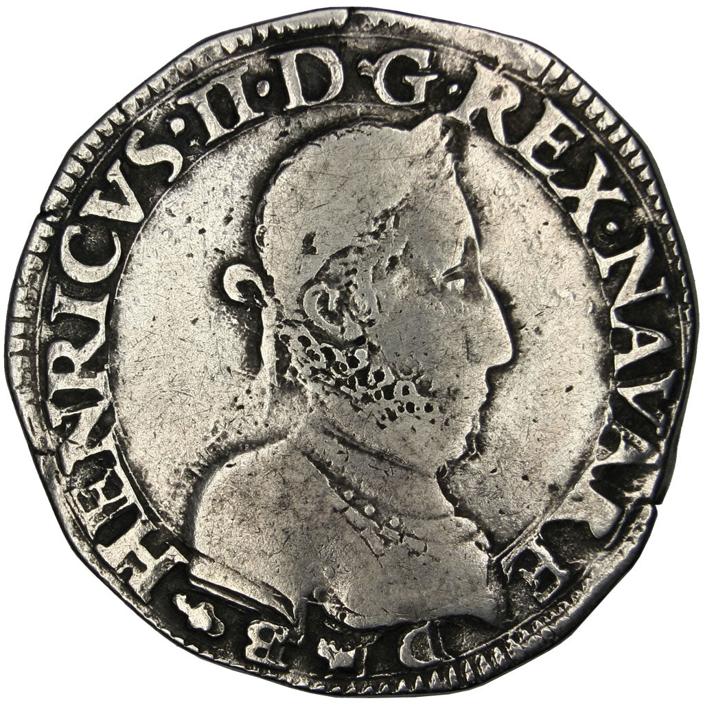 FRANCE, Teston, 1573, Morlaas, EF(40-45), Silver, Boudeau #604, 9.39