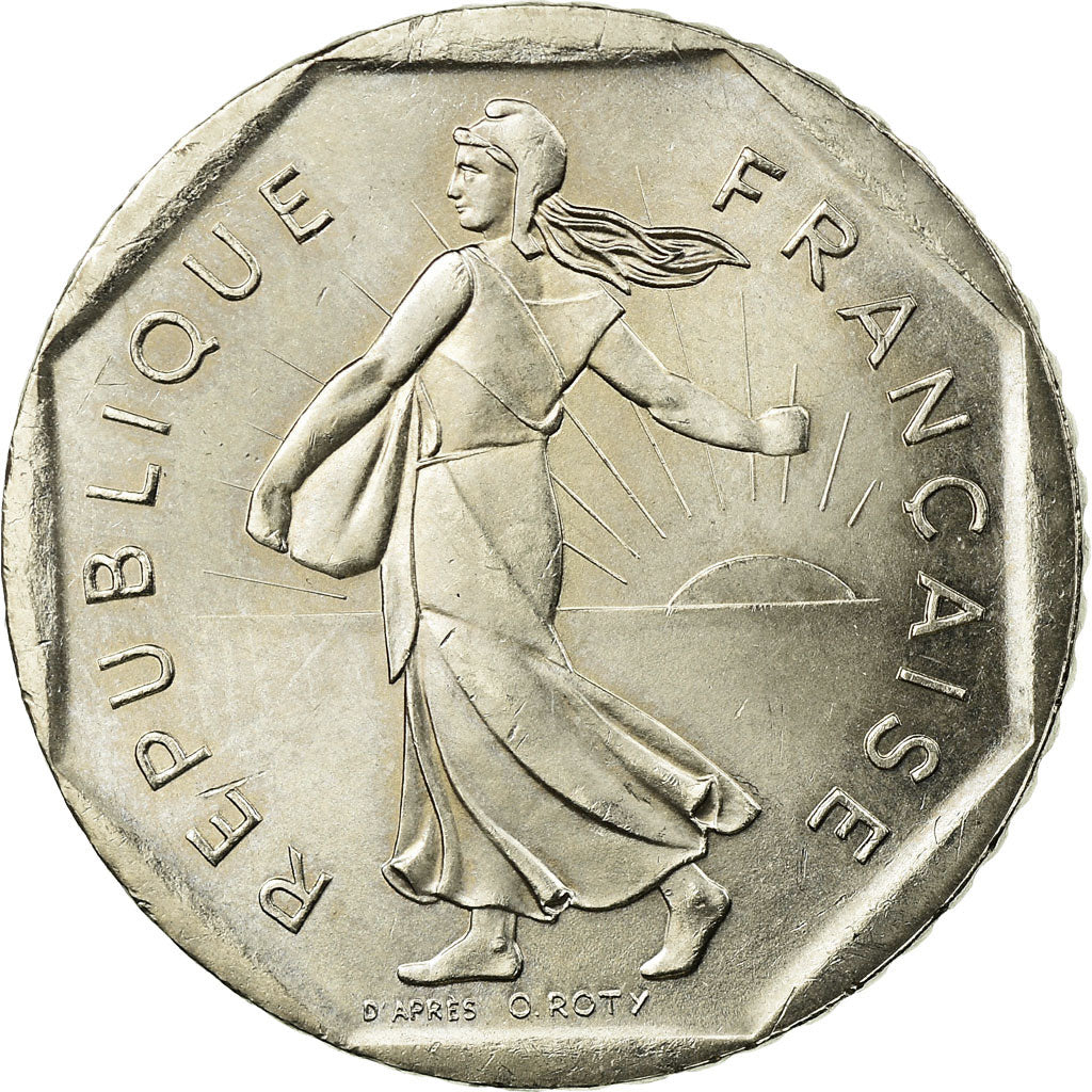 Moeda, França, Semeuse, 2 Francs, 1993, AU(55-58), Níquel, KM:942.2