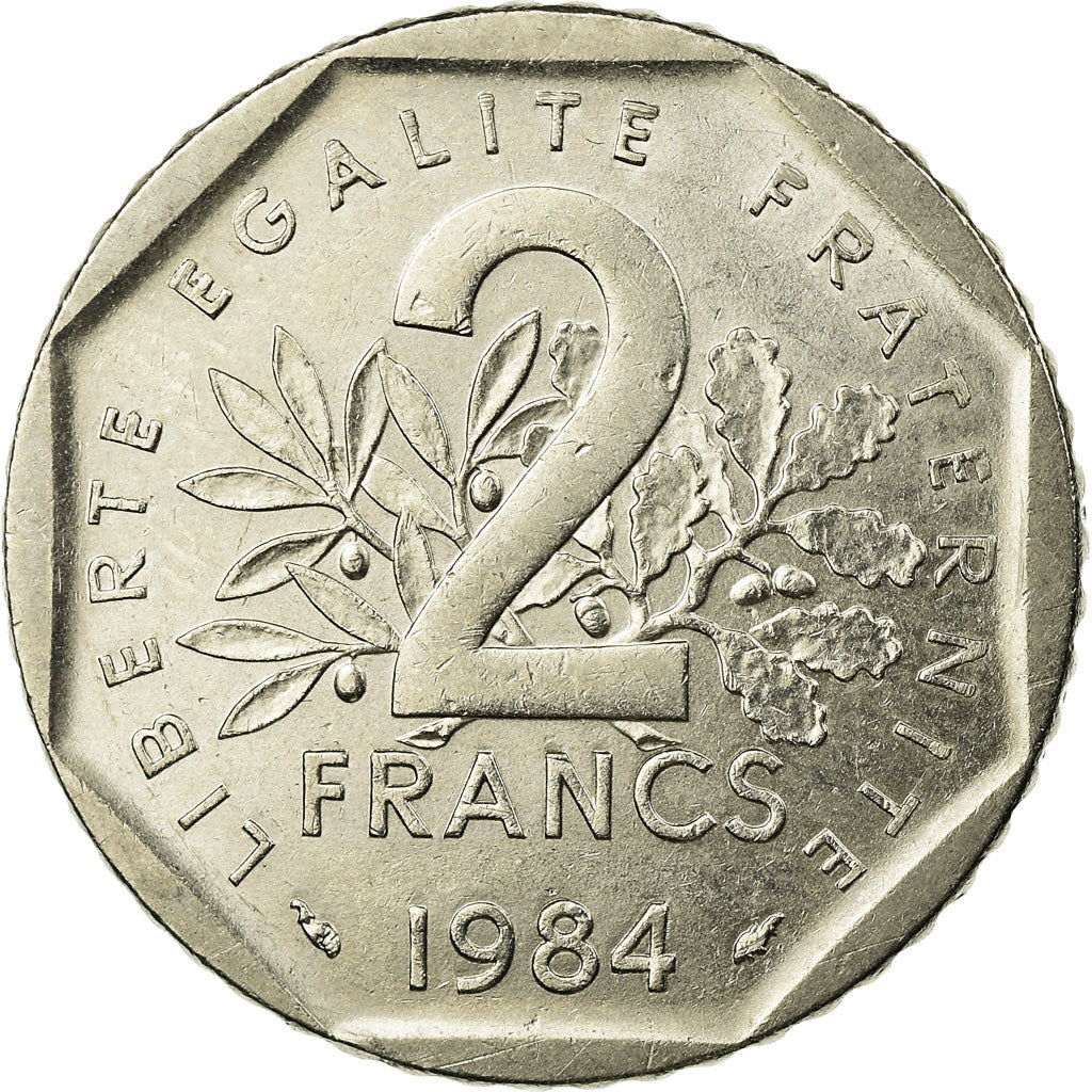 Coin, France, Semeuse, 2 Francs, 1984, AU(50-53), Nickel, KM:942.1, Gadoury:547