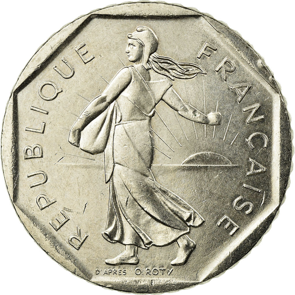 Moeda, França, Semeuse, 2 Francs, 1987, AU(50-53), Níquel, KM:942.1