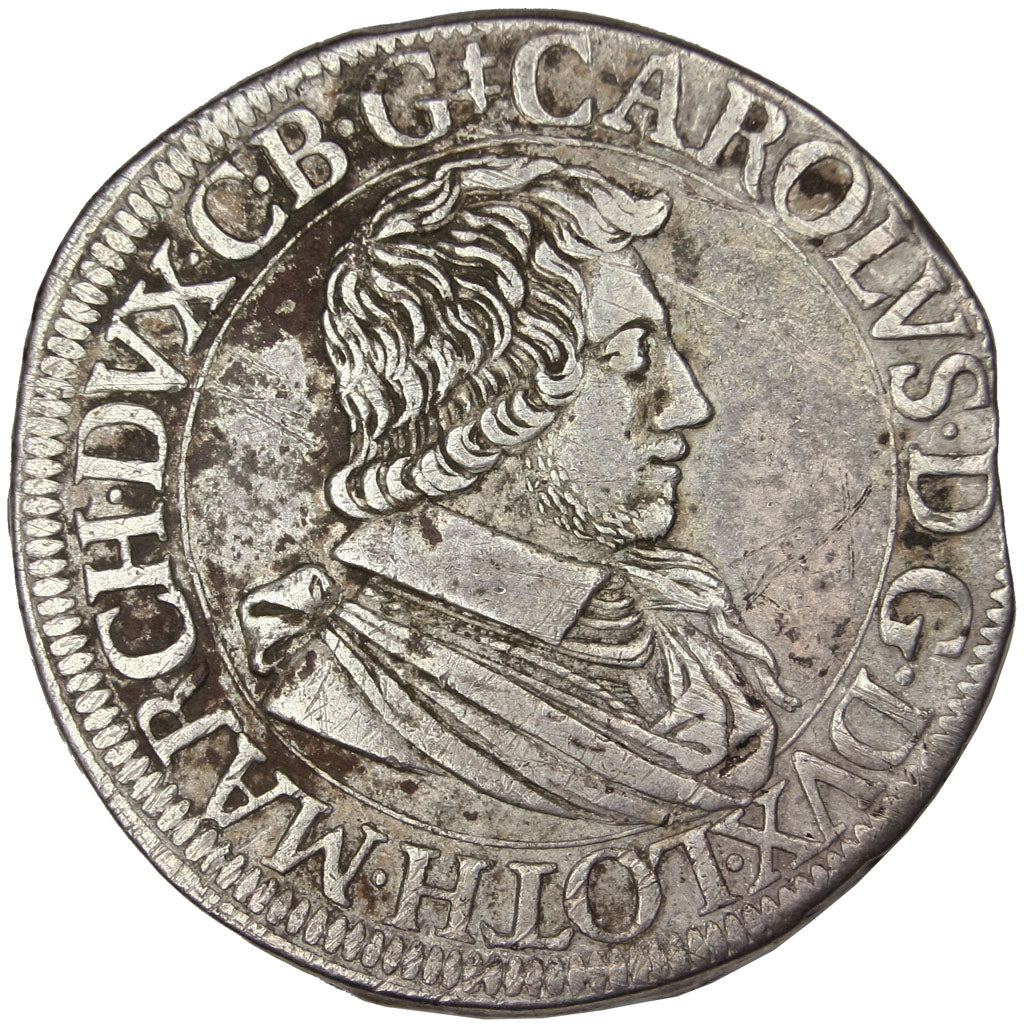 GERMAN STATES, Teston, 1627, Nancy, KM #45, AU(50-53), Silver, Boudeau #1557,...