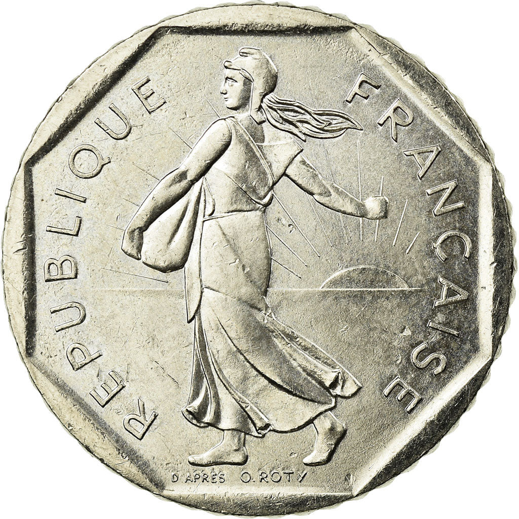 Münze, Frankreich, Semeuse, 2 Francs, 1989, VZ, Nickel, KM:942.1, Gadoury:547