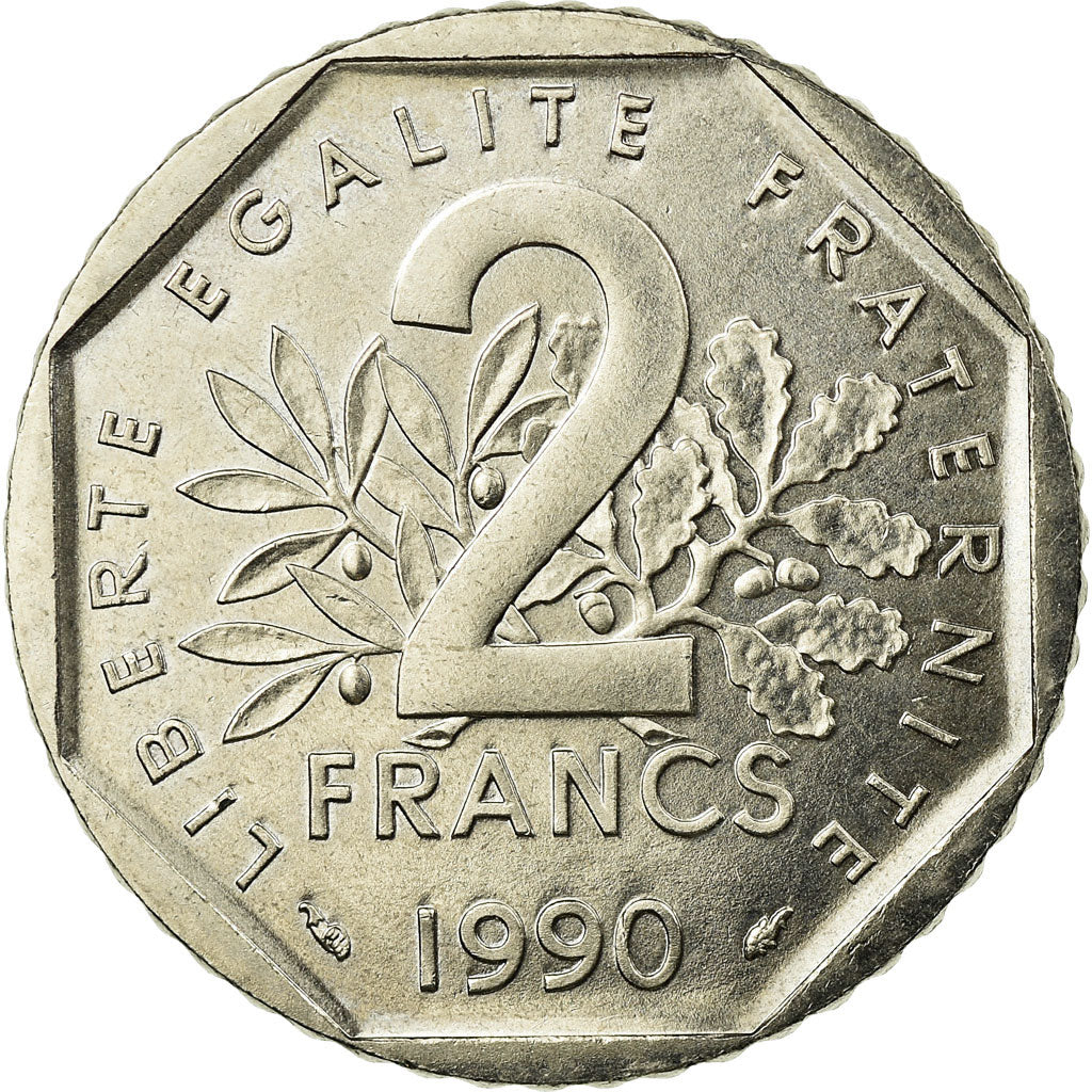 Monnaie, France, Semeuse, 2 Francs, 1990, SUP, Nickel, Gadoury:547, KM:942.1